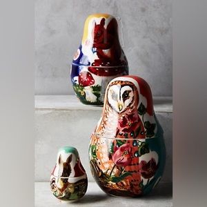 RARE Nathalie Lete for Anthropologie Francophile Matryoshka Doll Complete Set